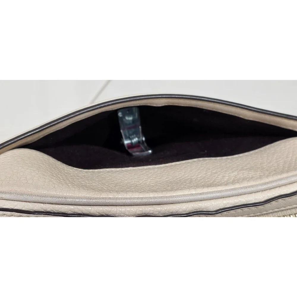 Coach Isla Small Leather Crossbody Bag Ivory Bow Chain Strap Coquette Preppy - Picture 9 of 15